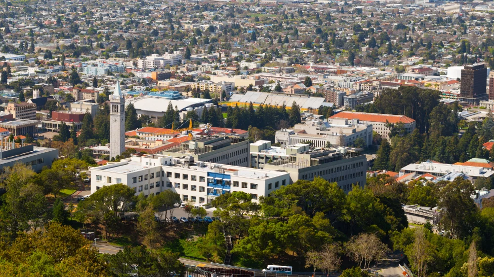 Luftaufnahme des Campus der University of California, Berkeley